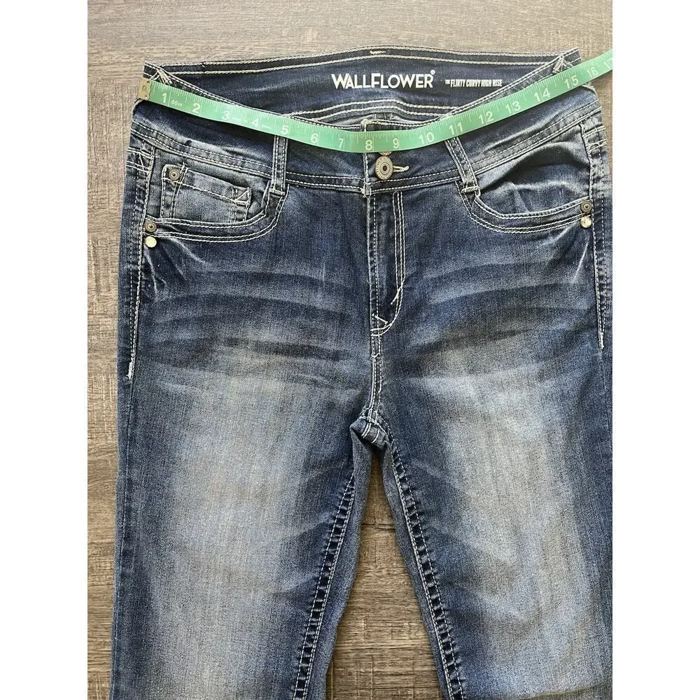Wallflower Bootcut Jeans Juniors Denim Flirty Curvy High Rise Flare Western Y2K